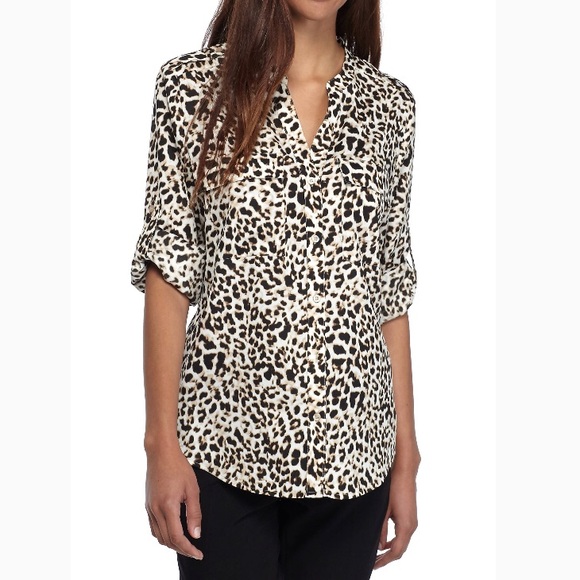 Calvin klein animal print top Clearance